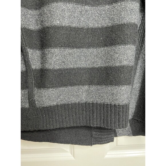 Vince Cashmere Blend Black Stripe Knit Wrap Cowl Neck Cardigan Sweater Size S - Picture 10 of 12